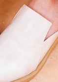 Load image into Gallery viewer, Croc-Embossed Pointed-Toe Mules - beige
