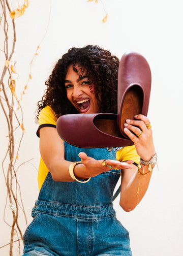 Essential Rounded-Toe Clogs - maroon