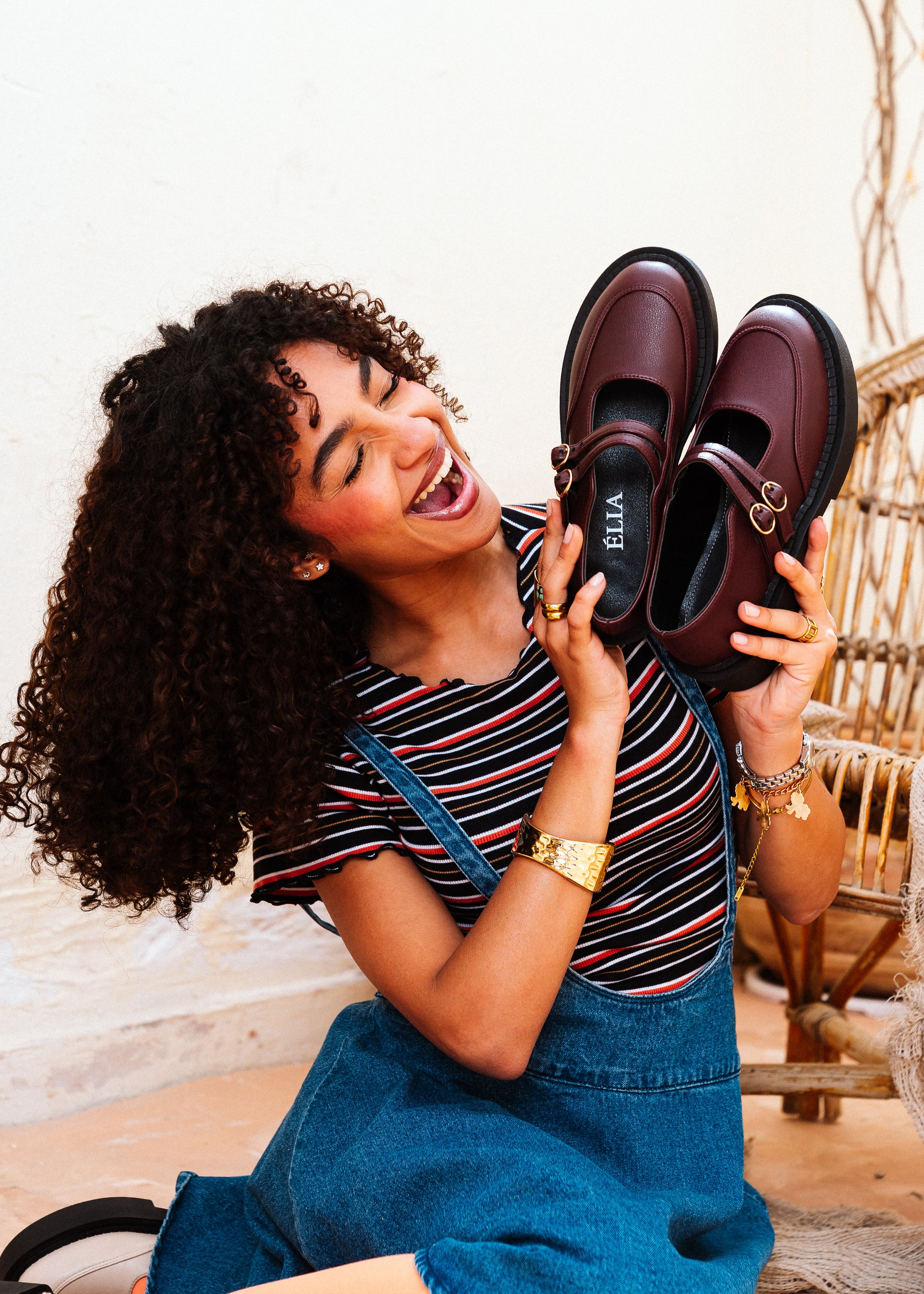 Urban Platform Double-Strap Loafers - maroon