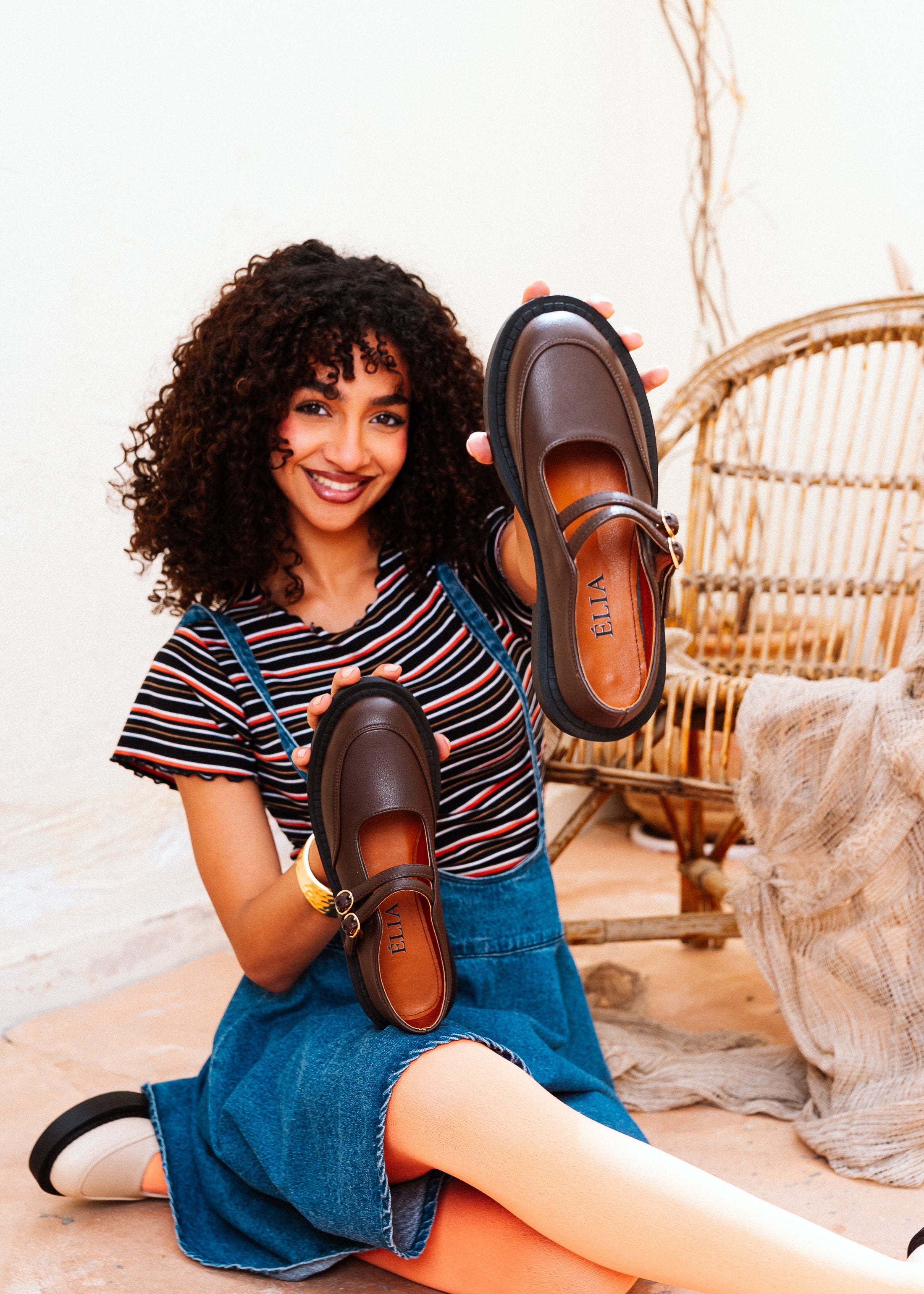 Urban Platform Double-Strap Loafers - brown