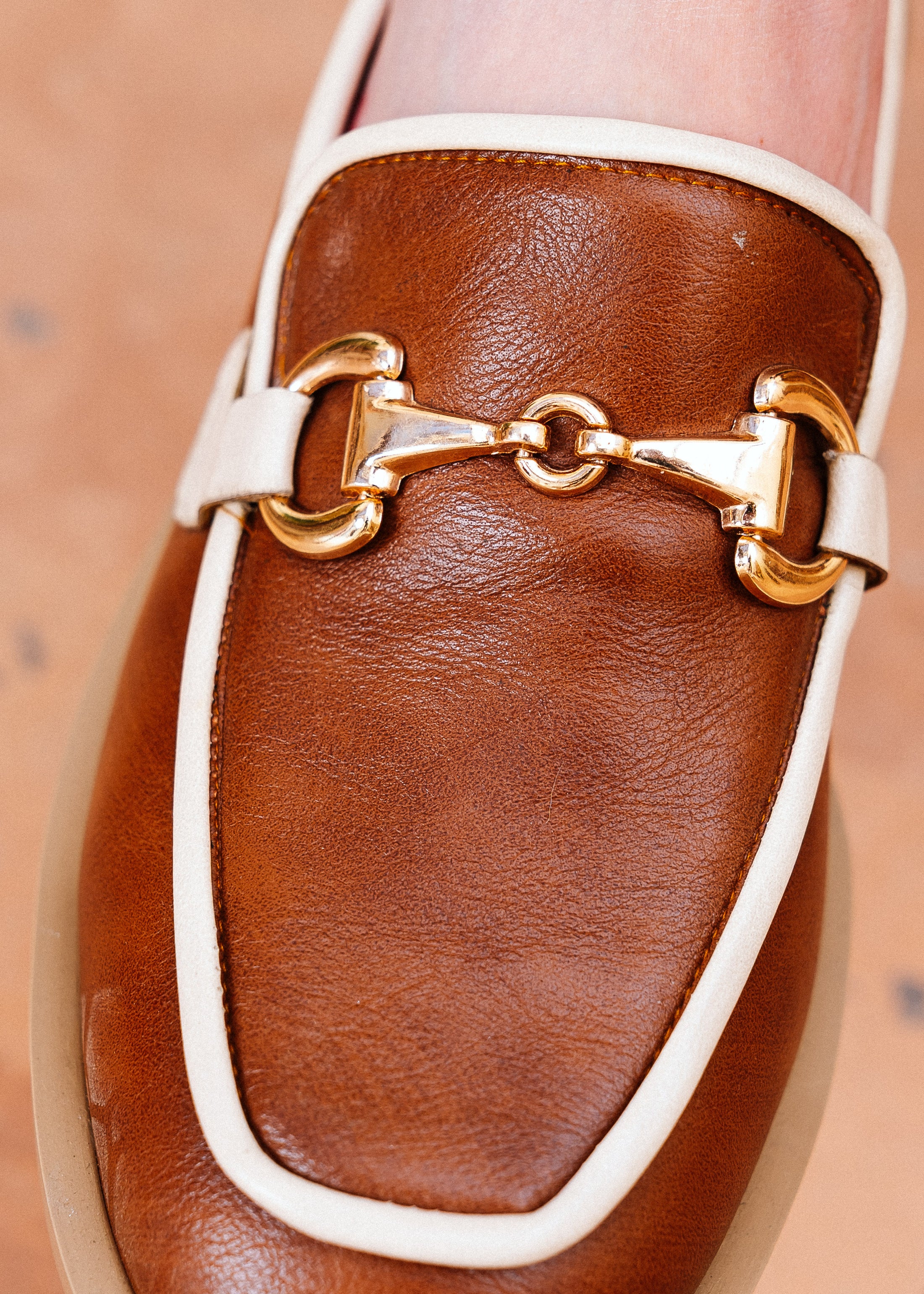 Sophisticated Trimmed Flats - camel