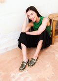 Load image into Gallery viewer, Sophisticated Trimmed Flats - olive
