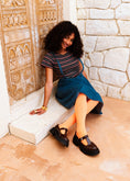 Load image into Gallery viewer, Glossy T-Strap Chunky Mary Loafers - brown
