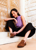 Load image into Gallery viewer, Minimalist Suede Side-Slit Flats - brown
