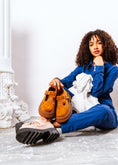 Load image into Gallery viewer, Studded Suede T-Strap Mary Loafers - camel
