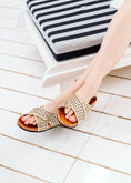 Load image into Gallery viewer, Braided Cross-Strap Slides - gold
