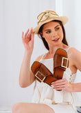 Load image into Gallery viewer, Square-Toe Buckle Slides - camel
