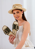 Load image into Gallery viewer, Square-Toe Buckle Slides - olive
