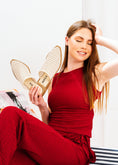 Load image into Gallery viewer, Intricate Woven Flat Mules - beige
