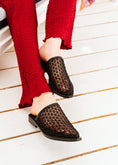 Load image into Gallery viewer, Geometric Mesh Mules - black
