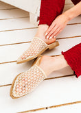 Load image into Gallery viewer, Geometric Mesh Mules - beige
