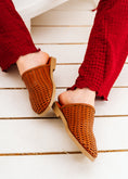 Load image into Gallery viewer, Woven Closed-Toe Mules - camel
