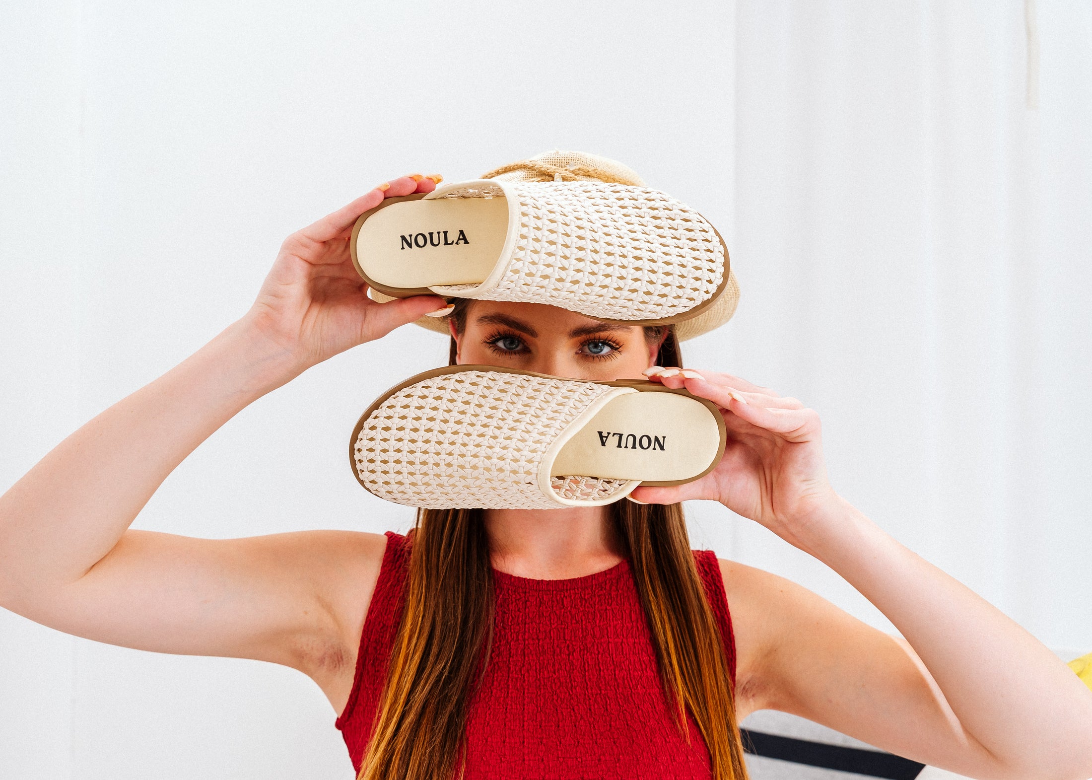 Woven Closed-Toe Mules - beige