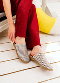 Load image into Gallery viewer, Woven Closed-Toe Mules - silver
