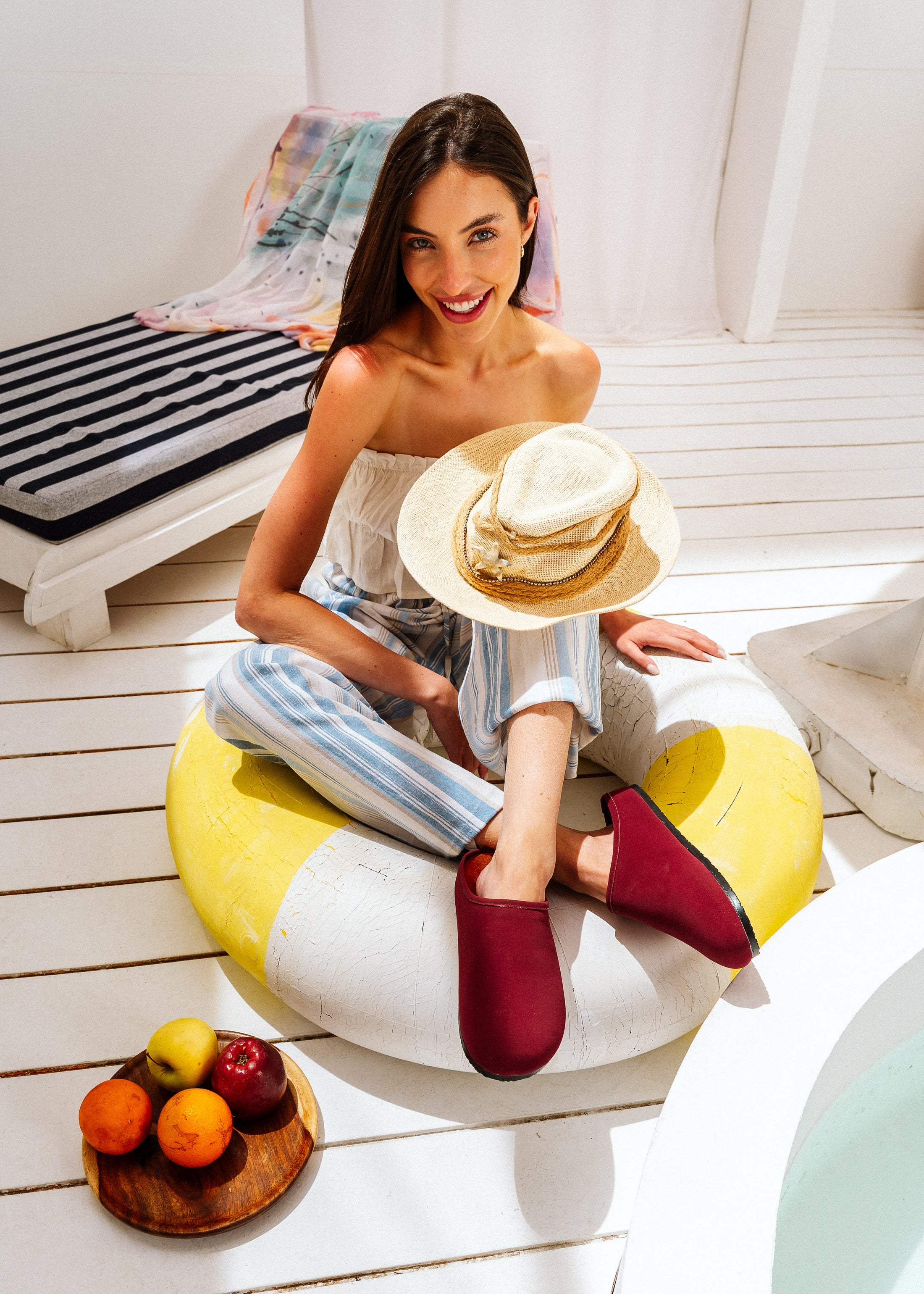 Comfy Slip-On Clogs - maroon