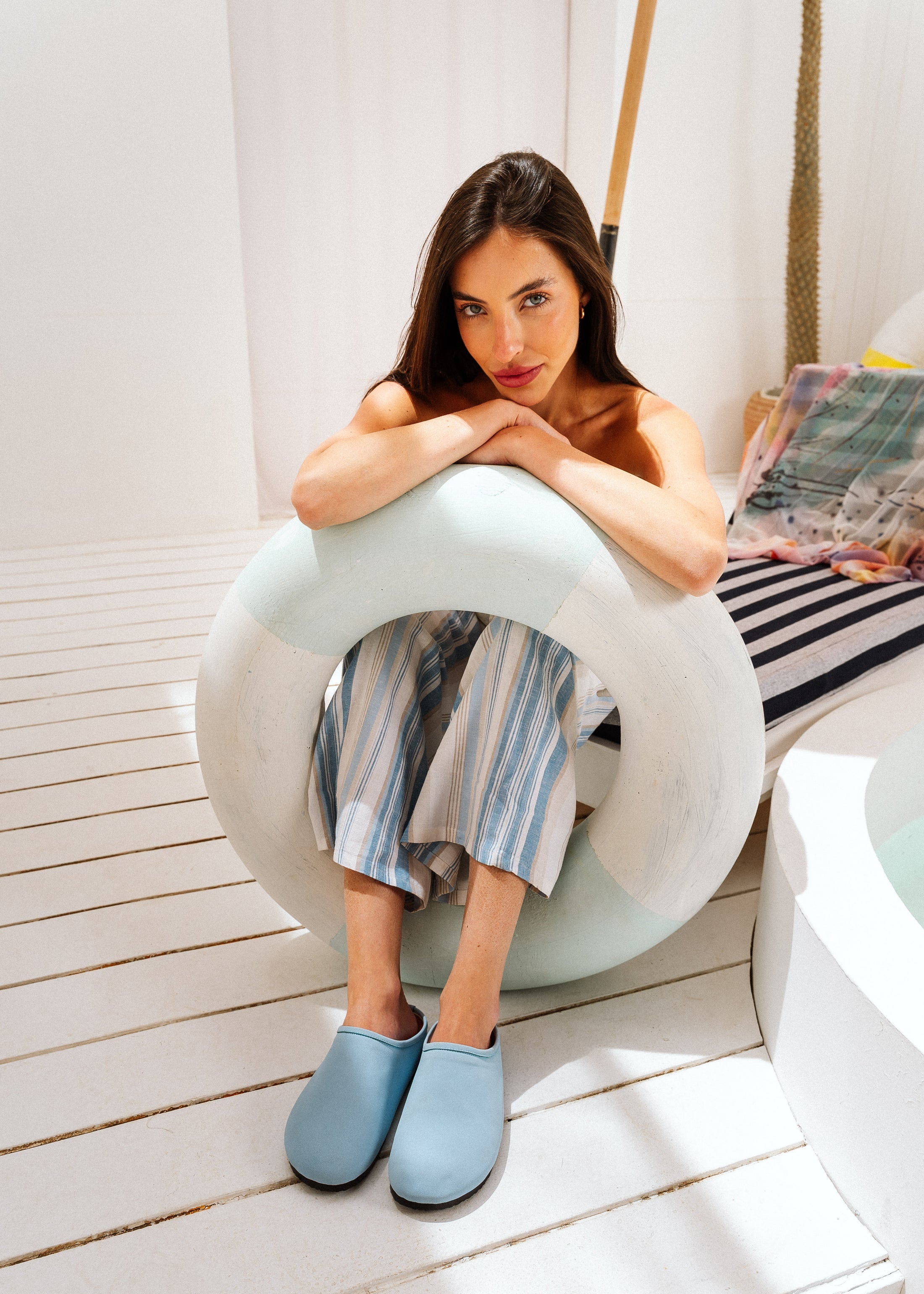 Comfy Slip-On Clogs - blue