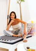 Load image into Gallery viewer, Geometric Mesh Studded Slides - white
