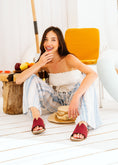 Load image into Gallery viewer, The Riviera V-Cut Slide - red

