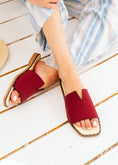 Load image into Gallery viewer, The Riviera V-Cut Slide - red
