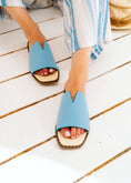 Load image into Gallery viewer, The Riviera V-Cut Slide - baby blue
