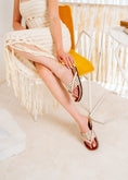 Load image into Gallery viewer, Textured Knit Cork-Sole Slides - pink
