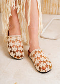 Load image into Gallery viewer, Boho Floral Mesh Mules - beige
