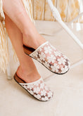 Load image into Gallery viewer, Boho Floral Mesh Mules - white
