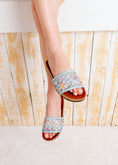 Load image into Gallery viewer, Wildflower Single-Strap Slides - blue
