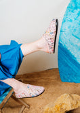 Load image into Gallery viewer, Floral Embroidered Mesh Clogs - pink

