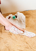 Load image into Gallery viewer, Tapestry Floral Pointed Slides - white

