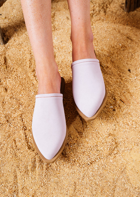 Classic Matte Pointed Mules - purple