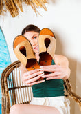 Load image into Gallery viewer, Teardrop Cutout Comfort Slide - cafe
