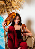 Load image into Gallery viewer, Studded Eyelet Comfort Slides - camel
