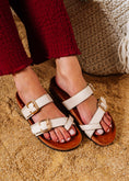 Load image into Gallery viewer, Isla Double-Buckle Slide - beige
