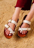 Load image into Gallery viewer, Isla Double-Buckle Slide - beige
