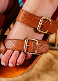 Load image into Gallery viewer, Isla Double-Buckle Slide - camel
