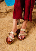 Load image into Gallery viewer, Isla Double-Buckle Slide - gold
