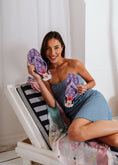 Load image into Gallery viewer, Minnie Printed Beach Flip Flops -purple
