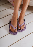 Load image into Gallery viewer, Minnie Printed Beach Flip Flops -purple
