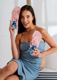 Load image into Gallery viewer, Stitch Print Flip Flops - pink
