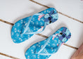 Load image into Gallery viewer, Stitch Print Flip Flops - blue
