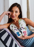 Load image into Gallery viewer, Stitch Tropical Flip Flops - white
