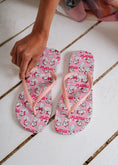 Load image into Gallery viewer, Marie Cat Printed Flip Flops - pink
