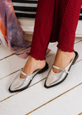 Load image into Gallery viewer, Metallic Satin-Finish Mules - silver
