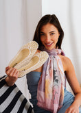 Load image into Gallery viewer, Mesh Ballet Flats with Bow - beige

