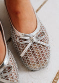 Load image into Gallery viewer, Fishnet Mesh Ballet Flats - sliver
