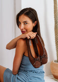 Load image into Gallery viewer, Caged Woven Ballet Flats - brown
