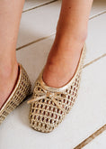 Load image into Gallery viewer, Caged Woven Ballet Flats - gold
