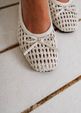 Load image into Gallery viewer, Caged Woven Ballet Flats - white
