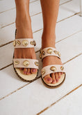 Load image into Gallery viewer, Summer Shell Flat Slides - beige
